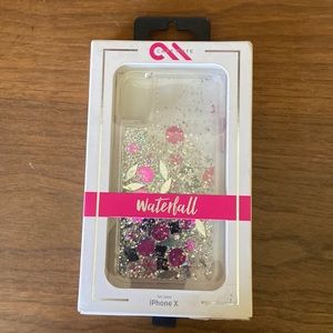 CASEMATE WATERFALL IPHONE X PINK, BLACK & SILVER CASE NEW